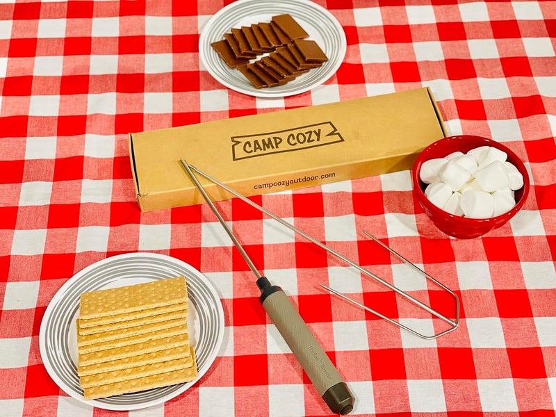 Camp Cozy HotRod Automatic Rotating Hot Dog and Marshmallow Roasting Stick – Premium Campfire Tool for S’mores, BBQ, and Camping – Compact, Durable, and Fun for All Ages - BLUE - Image 5